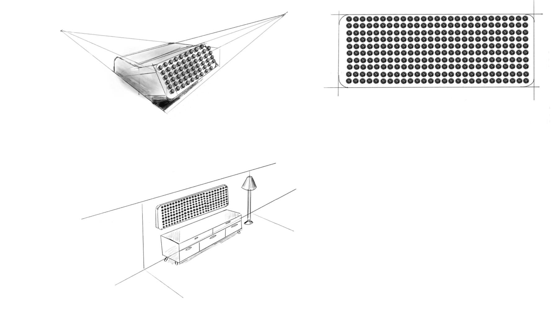 Sheet of early sketches